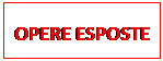 Text Box: OPERE ESPOSTE
